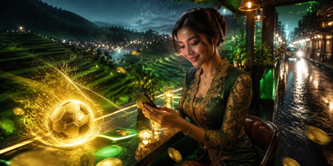 Wanita muda menggunakan ponsel untuk mengakses platform kasino mobile dengan antarmuka yang mudah